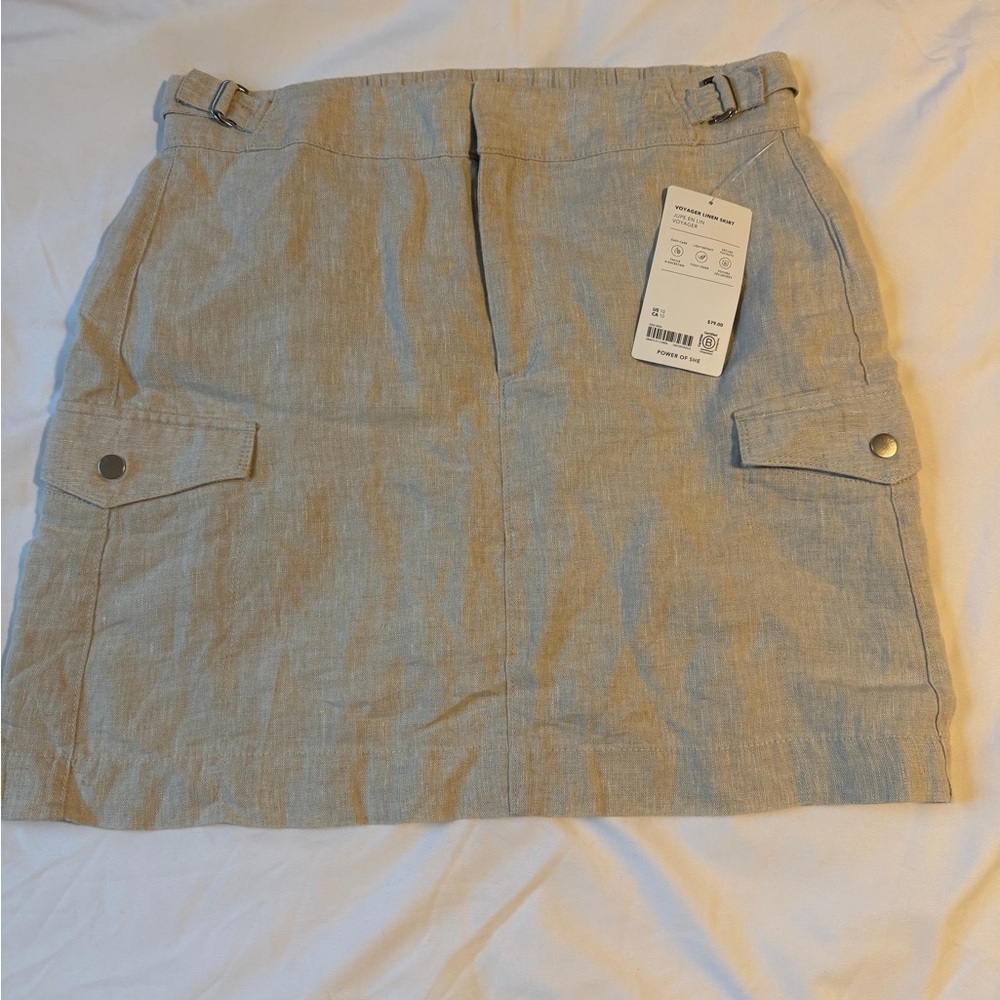 Tan linen skirt